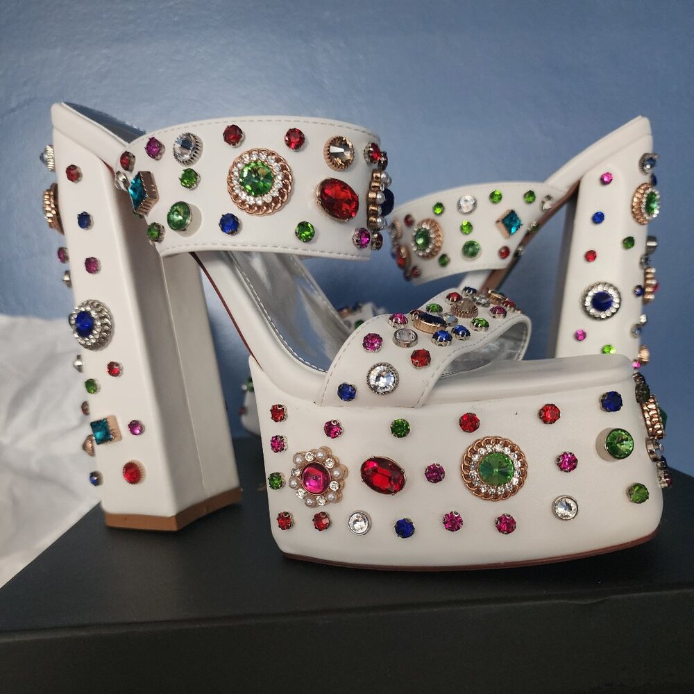Azalea Wang embellished platform sandal